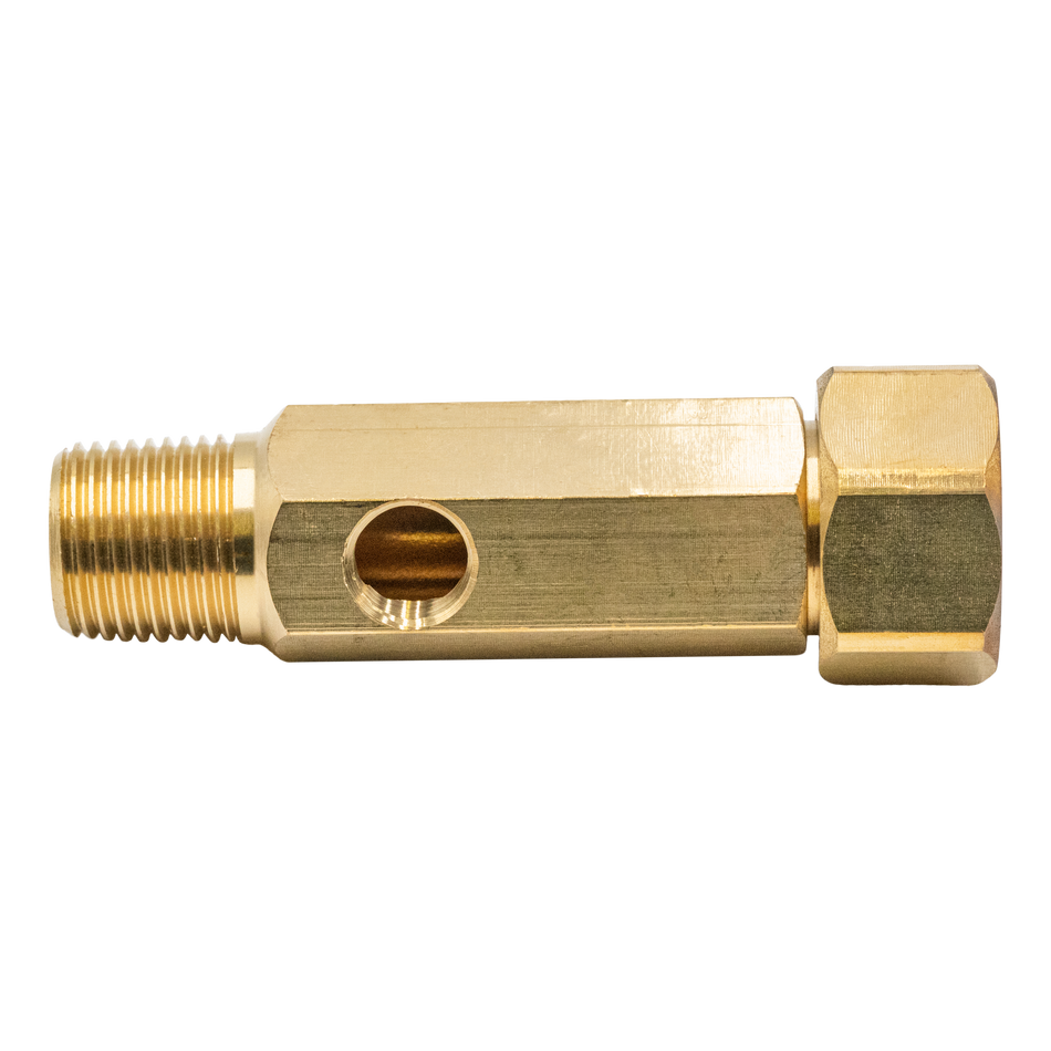 (100)RACCORD 3/4 FGHx1/2MPT AVEC PORT 1/4FPT