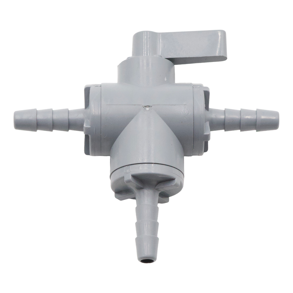 SMC 6903390 VANNE À BILLE POLY 3 VOIES 1/4" CANNELÉE