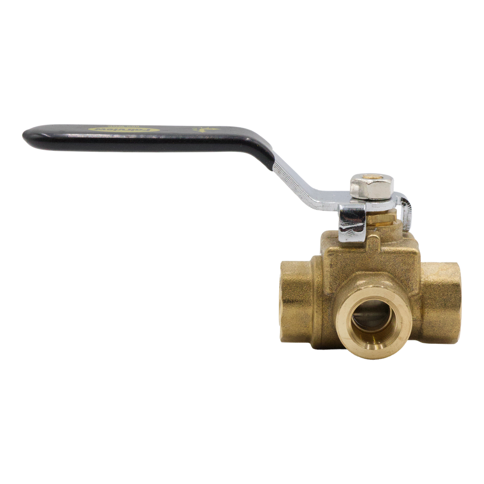 VANNE À BILLE 3 VOIES 1/4" FPT