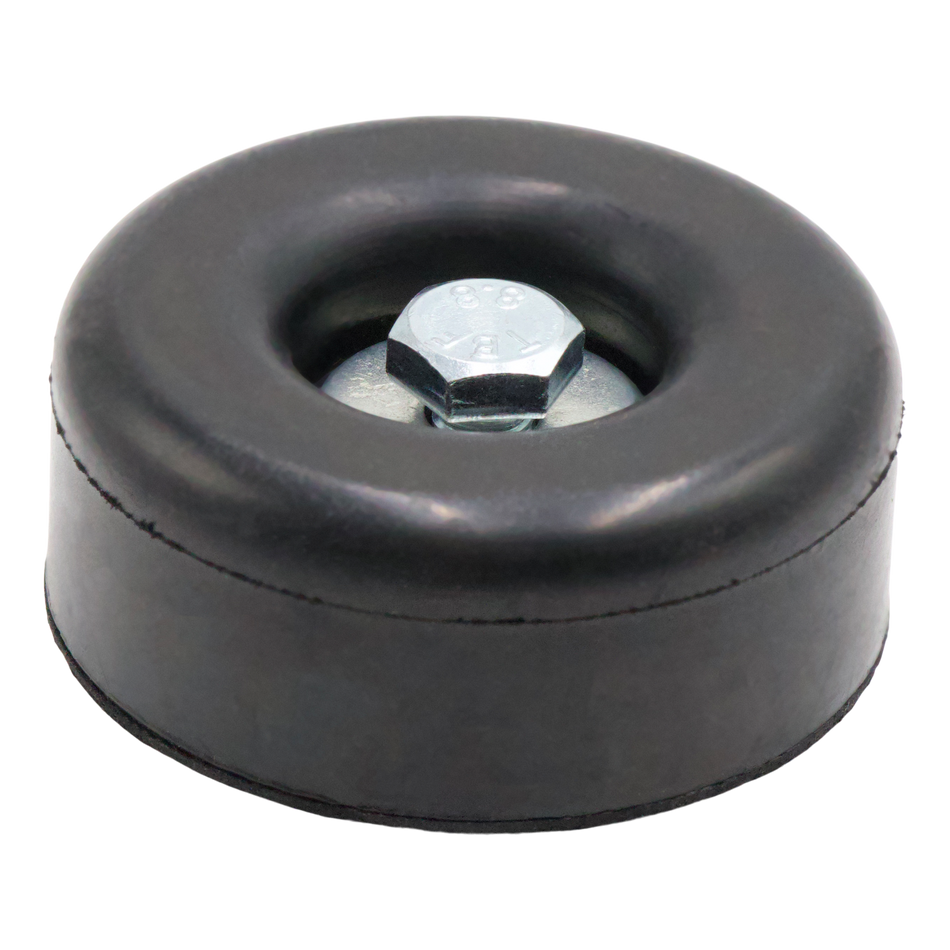 PIED, CAOUTCHOUC 2,5"x1" AVEC ÉCROU, BOULON ET RONDELLE (HOCKEY