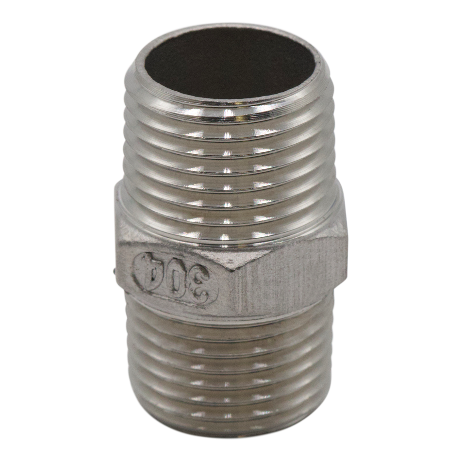 304SS HEX NIPPLE 1/2 MPT 150#