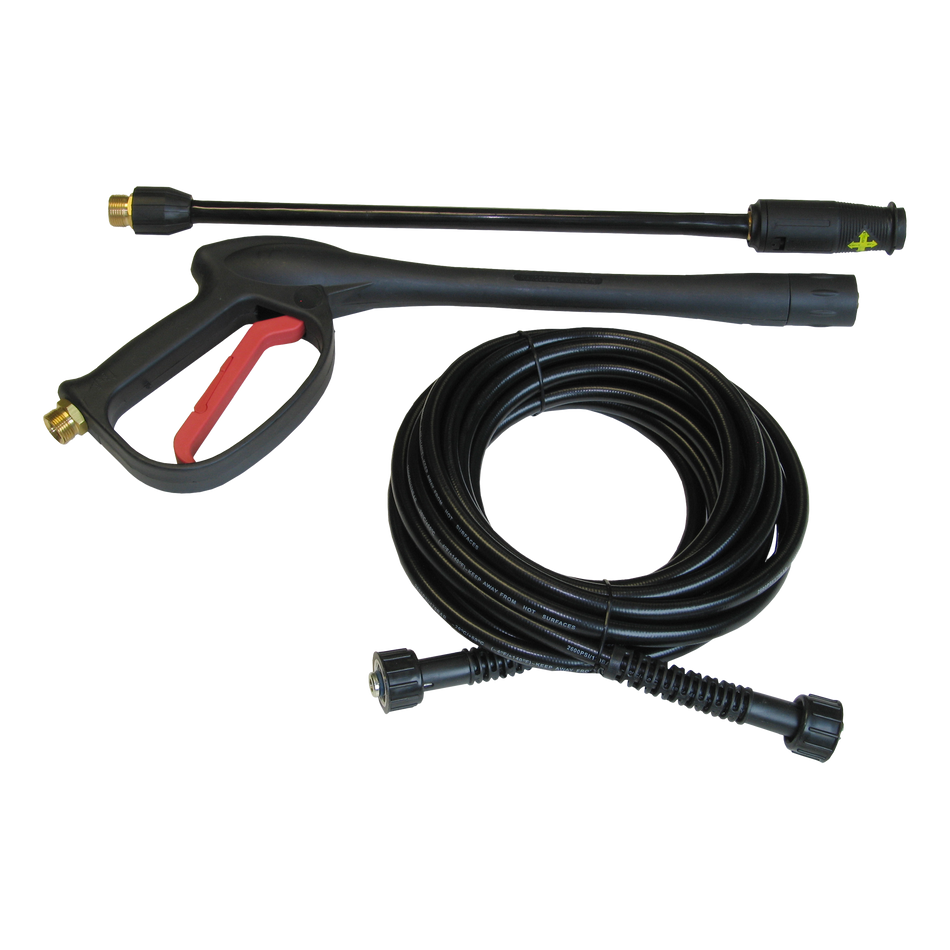 KIT D'ACCESSOIRES TUYAU 1/4"x22mmx22mmx30', PISTOLET 2 PIÈCES ET