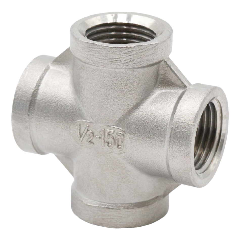 304SS CROSS 1/2 FPT 150#