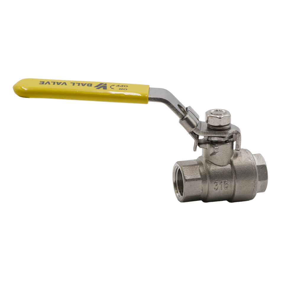 ROBINET À BILLE EN ACIER INOXYDABLE 316 3/8" FPT 1000 PSI