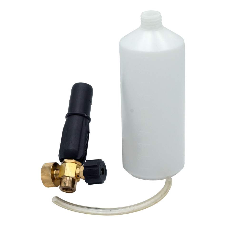 (10) LANCE À MOUSSE RÉGLABLE AVEC BOUTEILLE D'UN LITRE