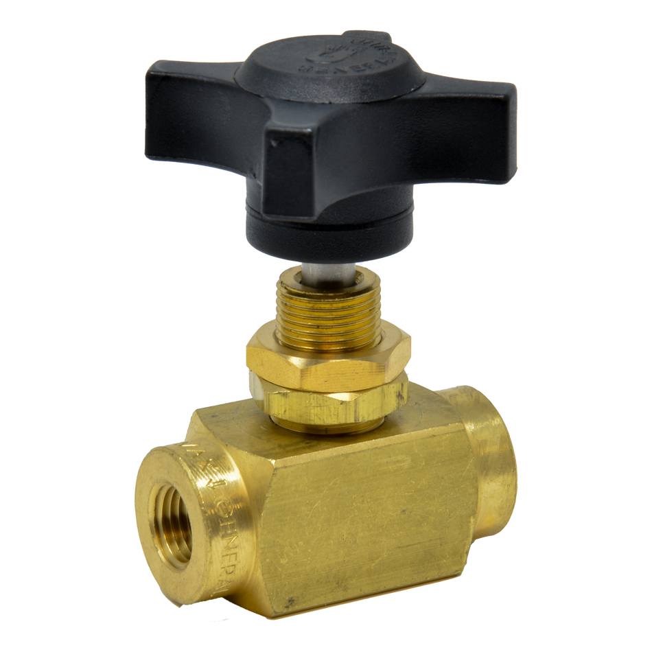 METERING VALVE BRASS 1/4"FPT, 4000 PSI
