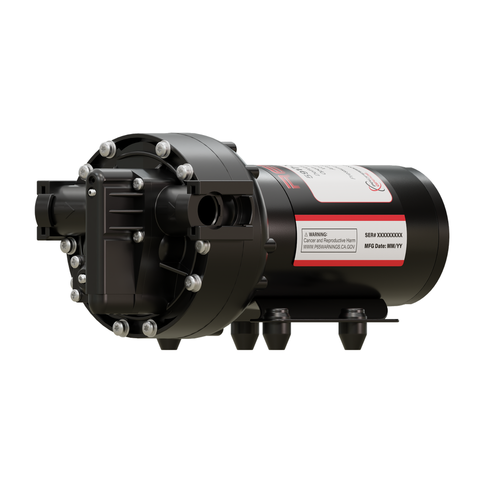 REMCO DIAPHRAGM SOFTWASH PUMP, 5.3 GPM, 100 PSI, 12V
