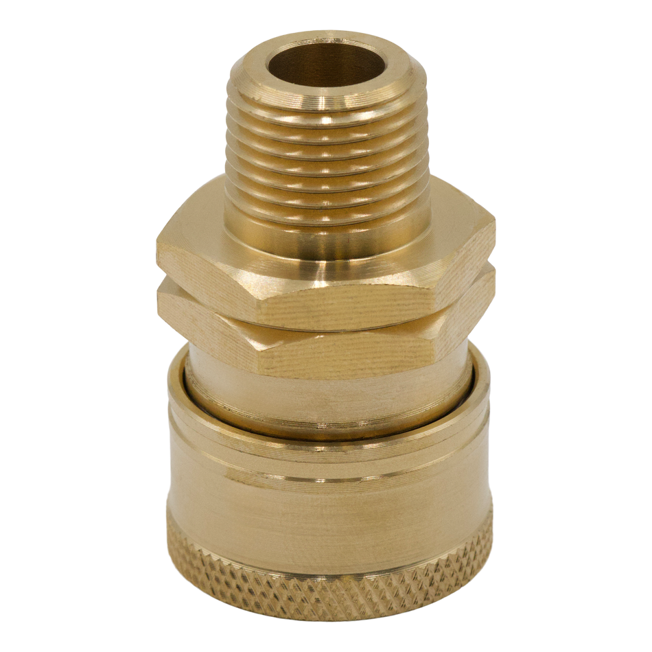 (400)QC DOUILLE 1/4" MNPT LAITON