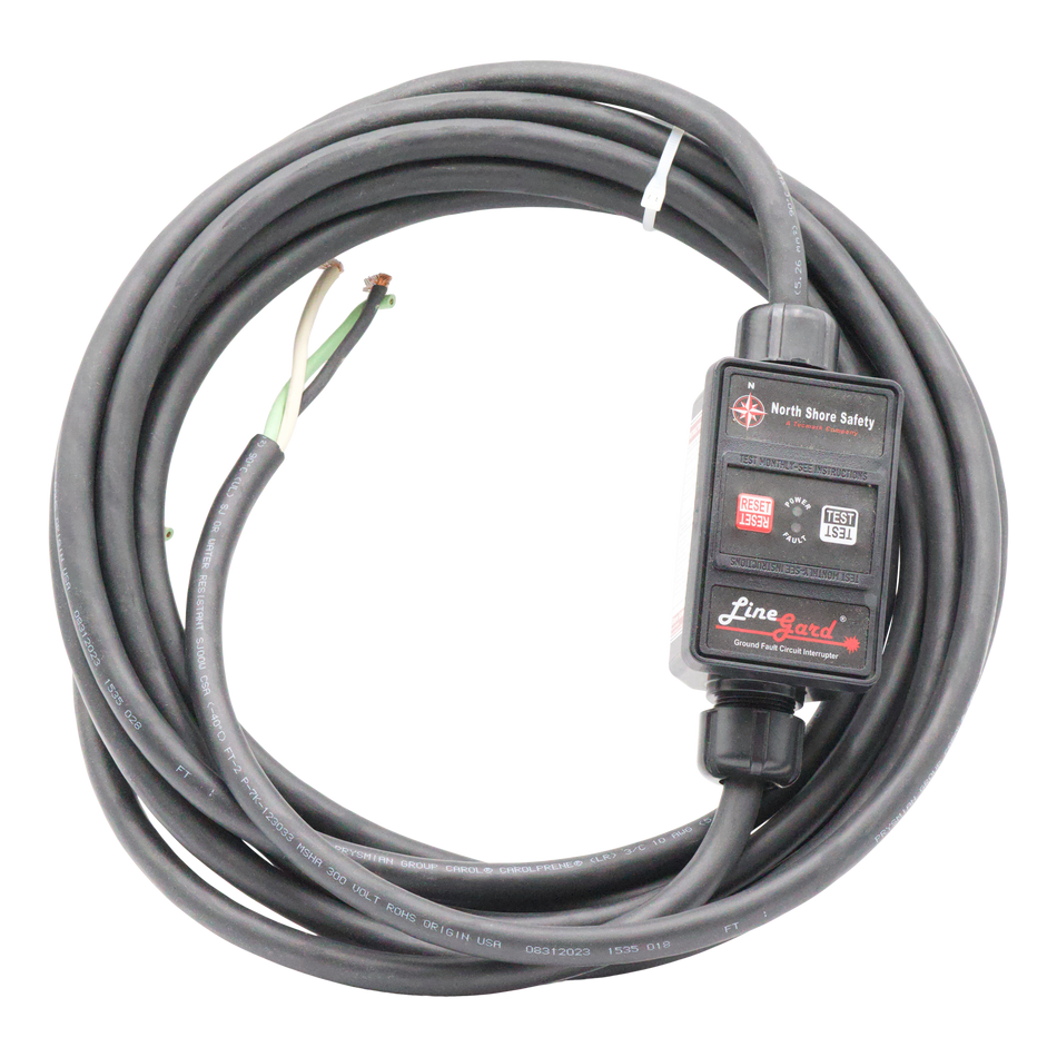 GFCI INLINE 230V 30A 25' 10/3 CORD, NO PLUG (MAX 3