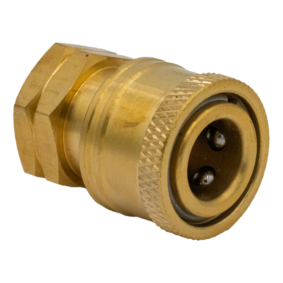 (200)QC SOCKET 1/4" FNPT BRASS
