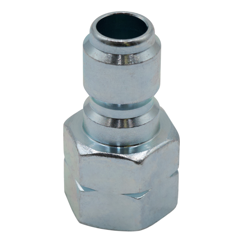 (200)QC PLUG 3/8" FNPT STEEL PLATED