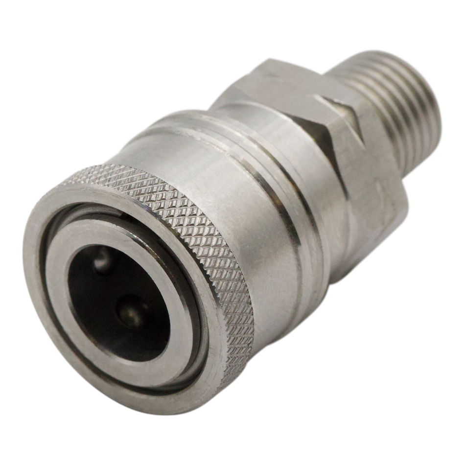 QC SOCKET 1/4" MNPT STAINLESS STEEL