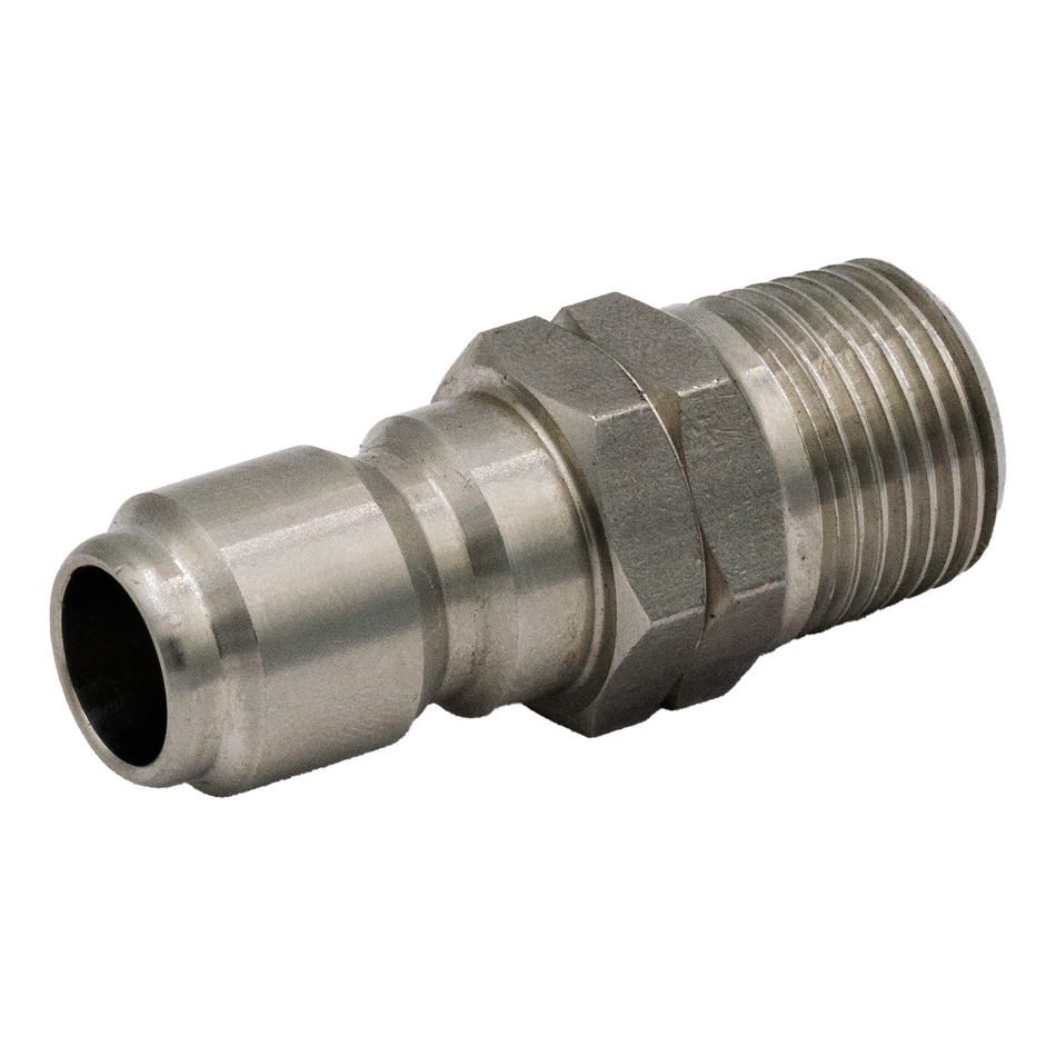 QC PLUG 3/8" MNPT STAINLESS STEEL