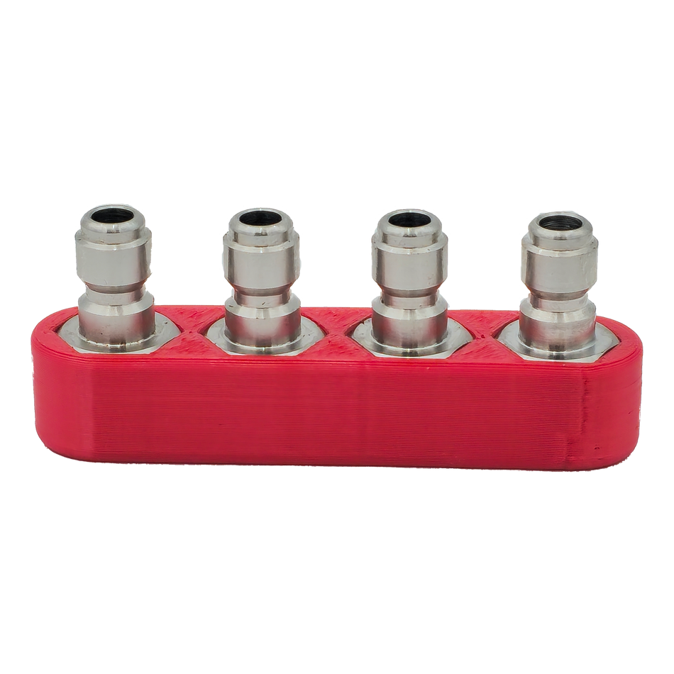 QUAD COUPLE RED INCLUDES STAINLESS STEEL PLUGS