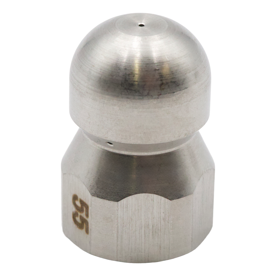 S.S. SEWER NOZZLE 3/8 FPT #5.5 (.8mm orifices)