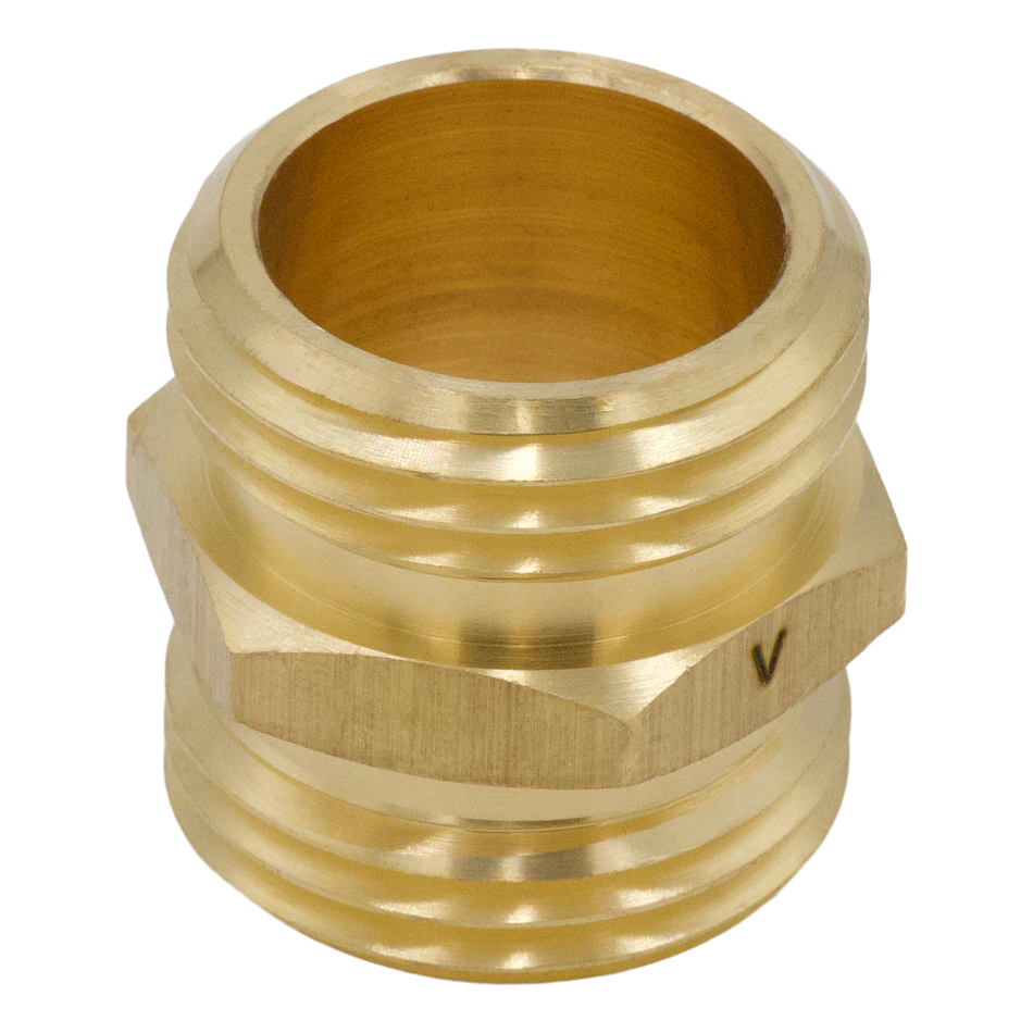 MALE GARDEN HOSE X MALE GARDEN HOSE BRASS ADAPTER