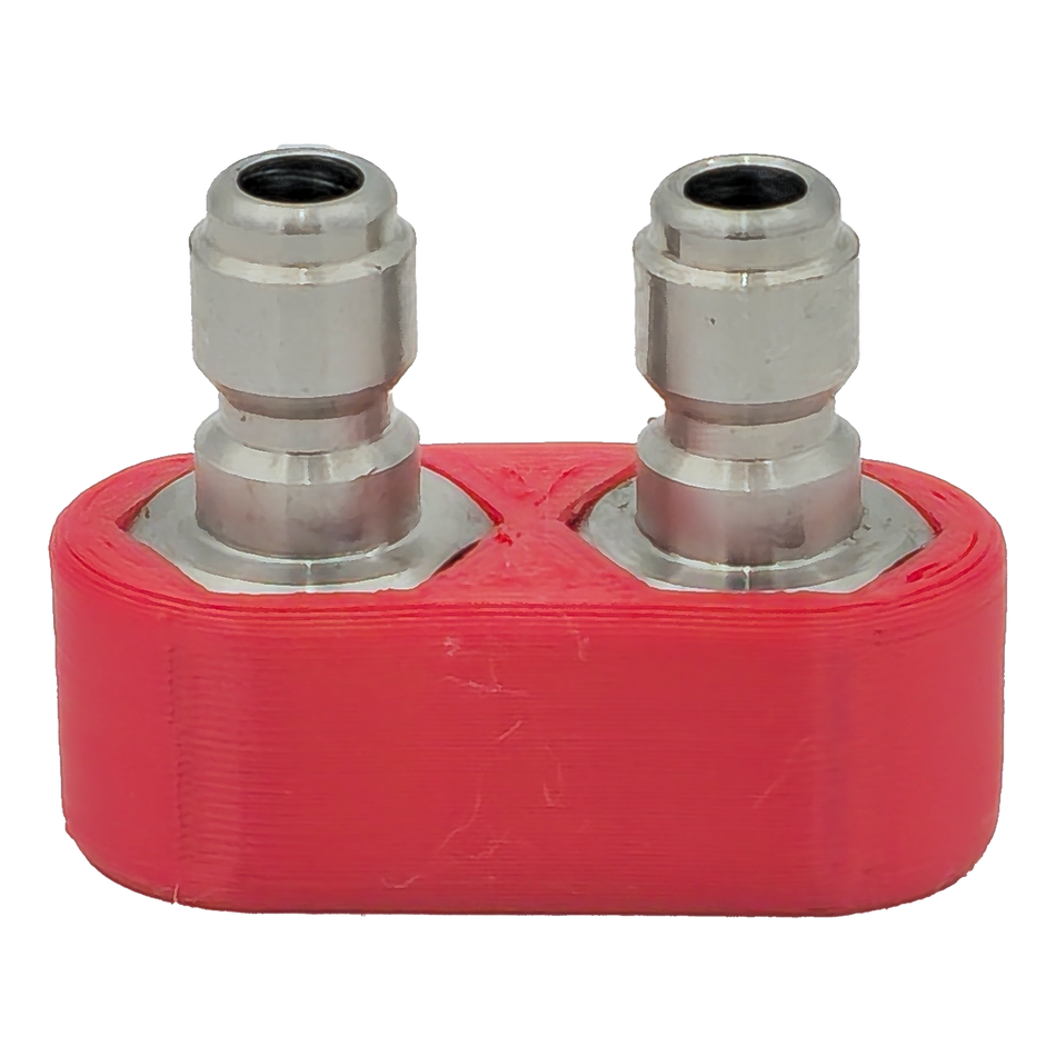 DUAL COUPLER RED W/ PLUGS