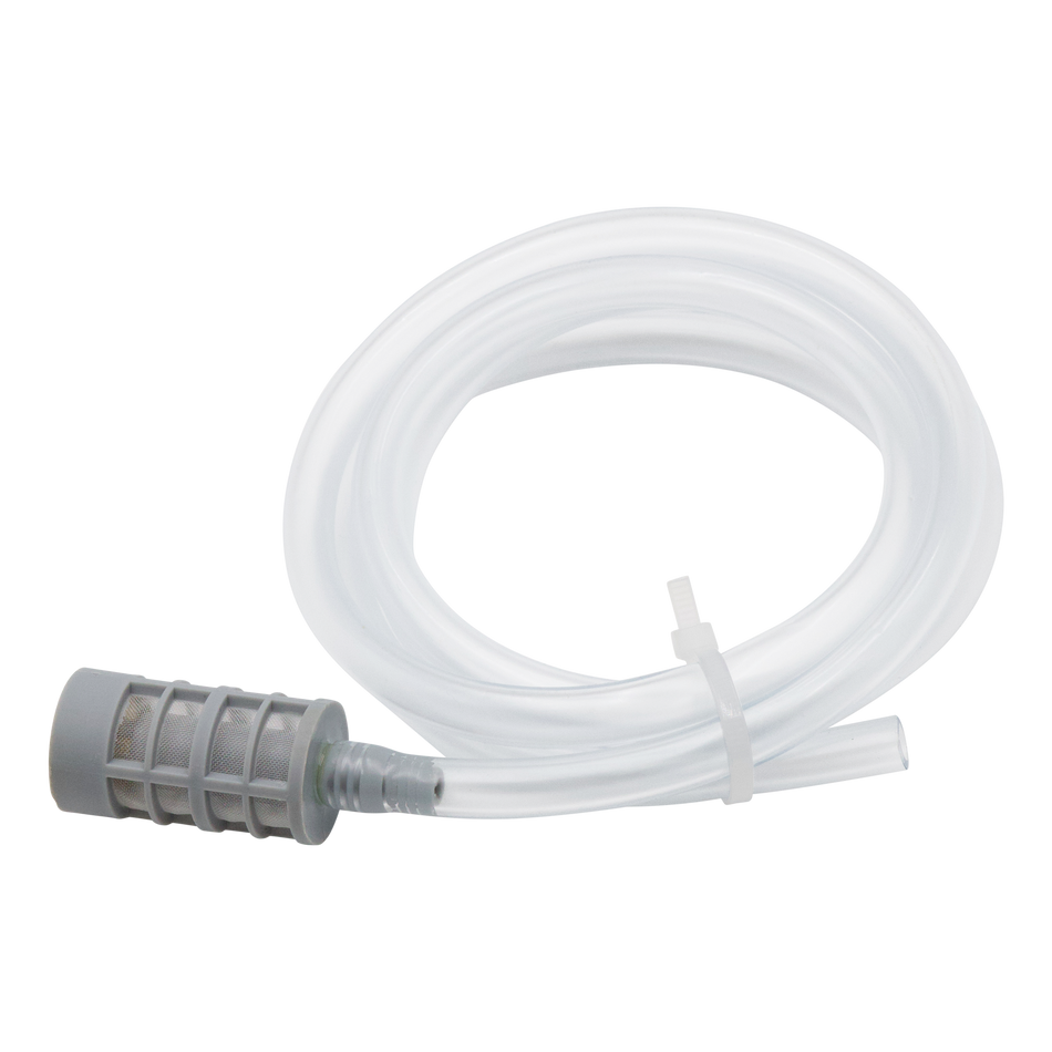 (100)4' CLEAR VINYL HOSE W/DETERGENT FILTER