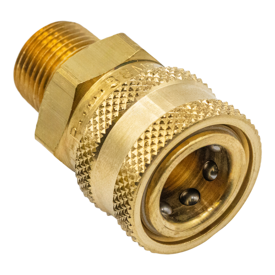 FOSTER QC SOCKET 3/8" MPT BRASS