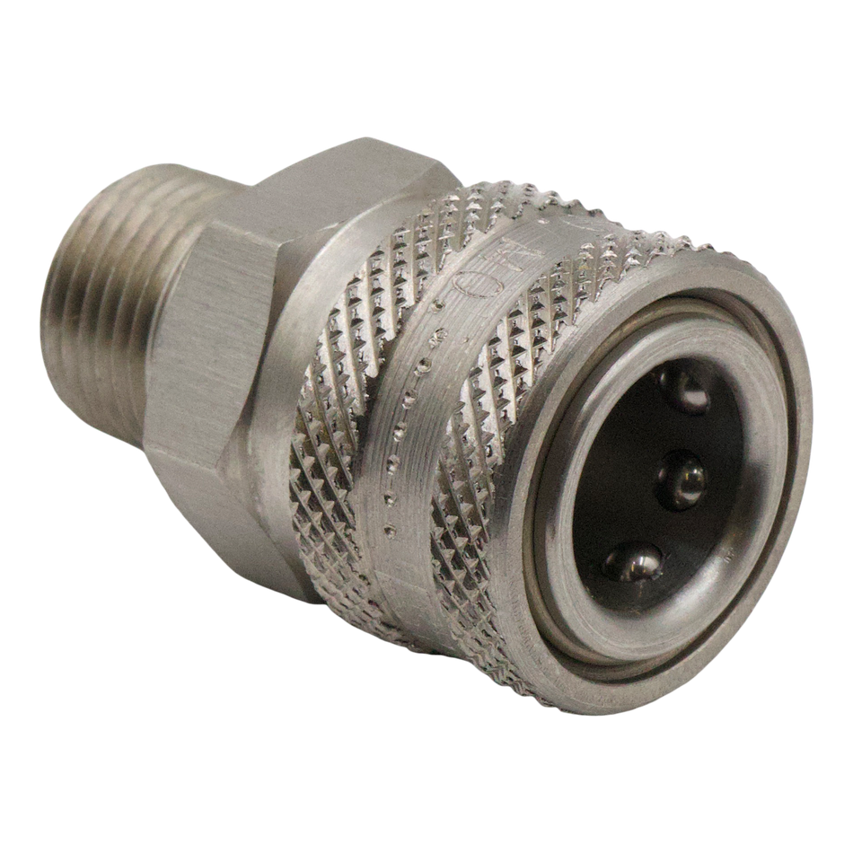 FOSTER QC SOCKET 3/8" MPT STAINLESS STEEL