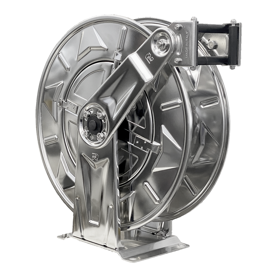 Centurion Stainless Steel 100' Spring Rewind 3/8" Hose Reel - Available for Pre-Order - Arrives May 2026